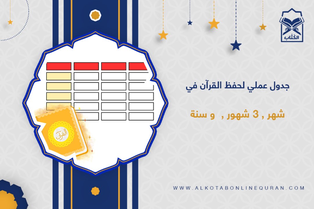 جدول يومي لحفظ القرآن